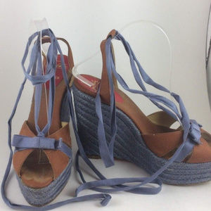 CHRISTIAN LOUBOUTIN Espadrille Wedge Sandals